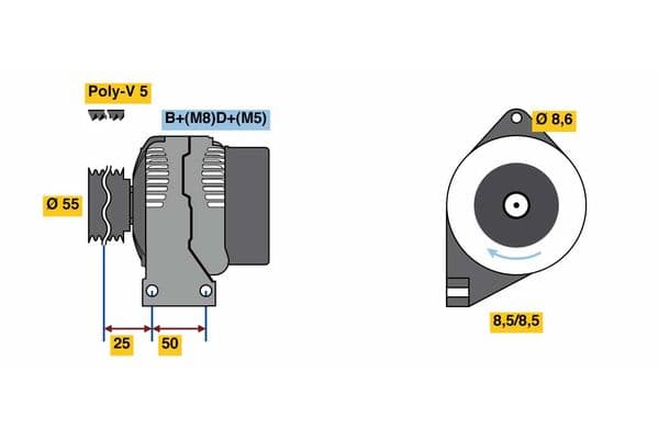 Generator / Alternator BOSCH 0 986 049 540