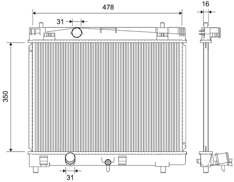 Radiator, racire motor VALEO 735445