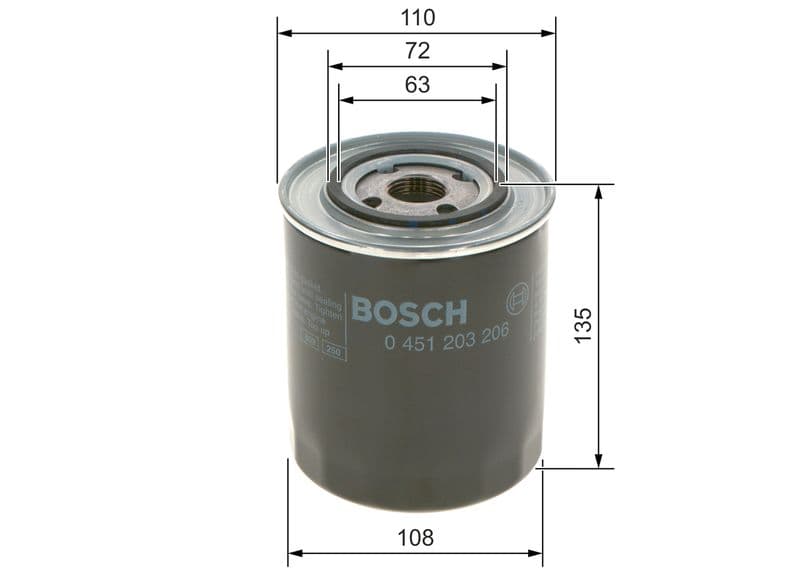 Filtru ulei BOSCH 0 451 203 206