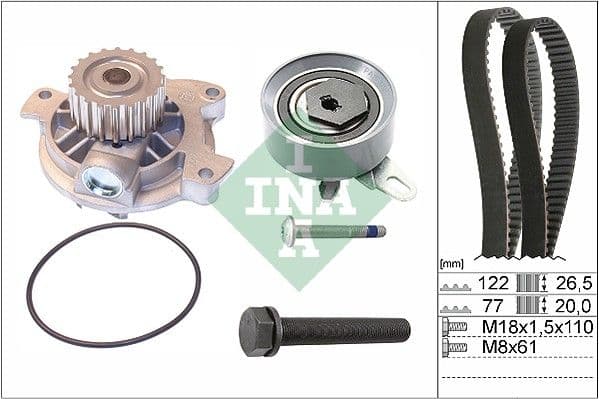Set pompa apa + curea dintata Schaeffler INA 530 0406 30