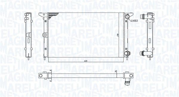 Radiator, racire motor MAGNETI MARELLI 350213194900