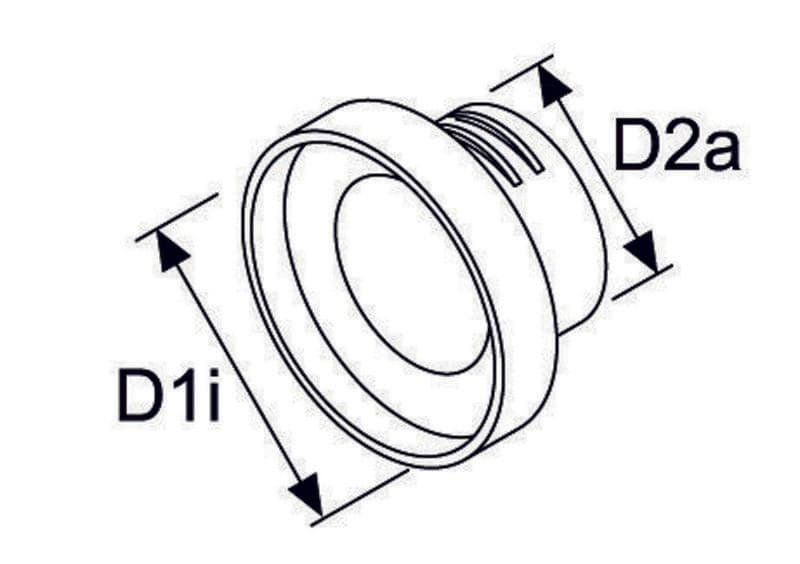 Canal de aer WEBASTO Extension adapter 90/60 plastic, black 1320760A