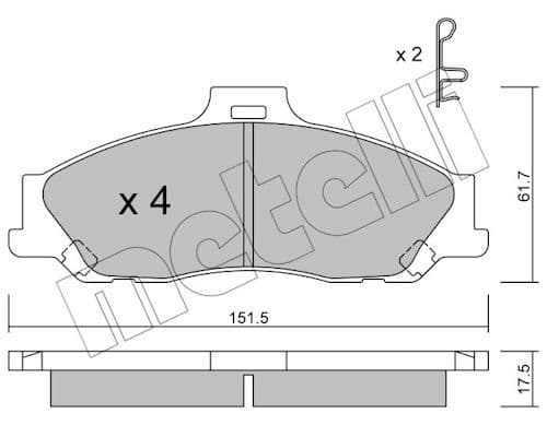 set placute frana,frana disc METELLI 22-0479-0