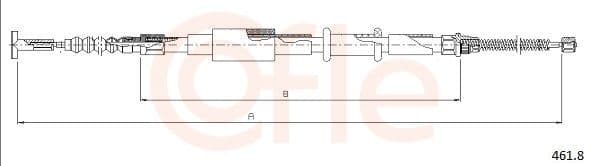Cablu, frana de parcare COFLE 461.8