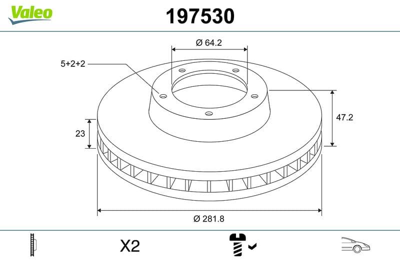 Disc frana VALEO 197530