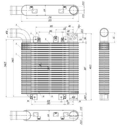 Intercooler, compresor MTR 13054906