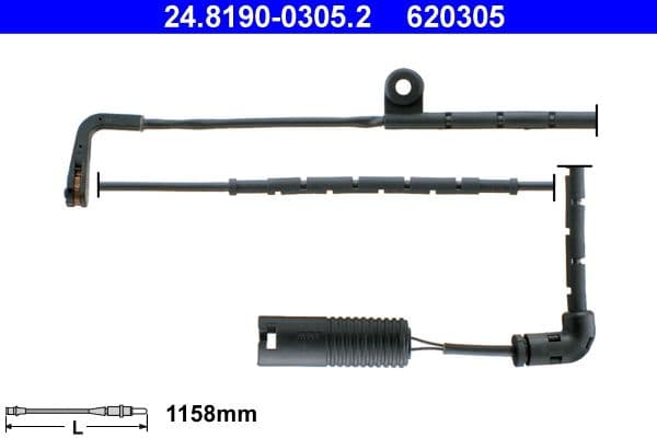 senzor de avertizare,uzura placute de frana ATE 24.8190-0305.2