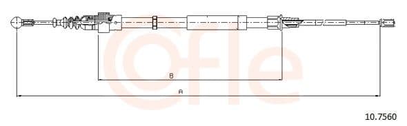 Cablu, frana de parcare COFLE 10.7560