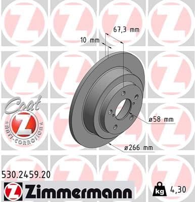 Disc frana ZIMMERMANN COAT Z 530.2459.20