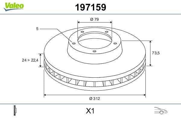 Disc frana VALEO 197159