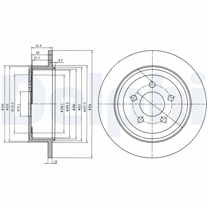 Disc frana DELPHI BG4159