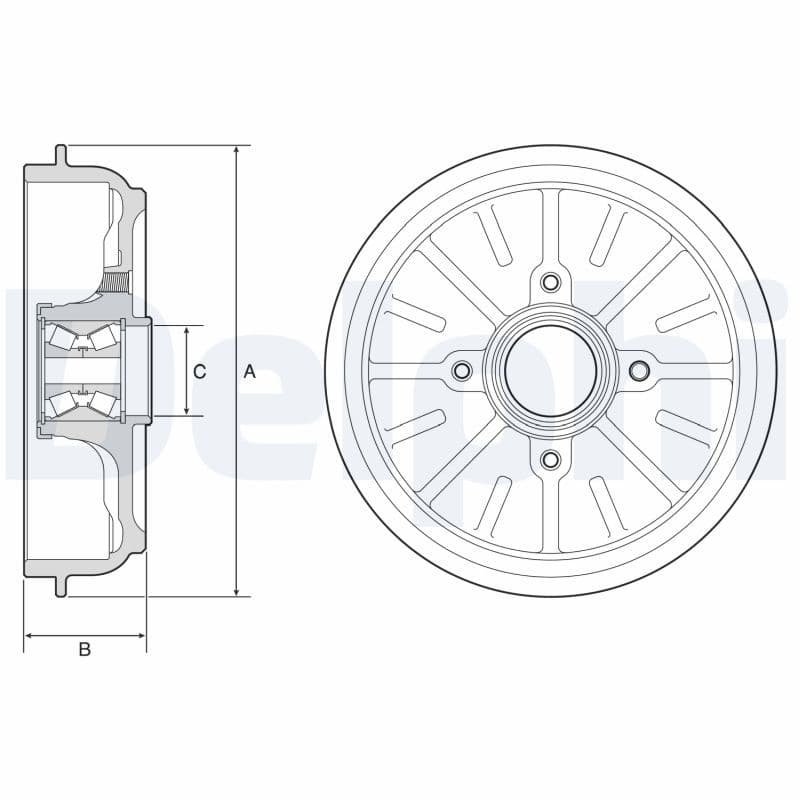 Tambur frana DELPHI BFR576