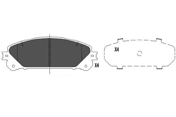 set placute frana,frana disc KAVO PARTS KBP-9116