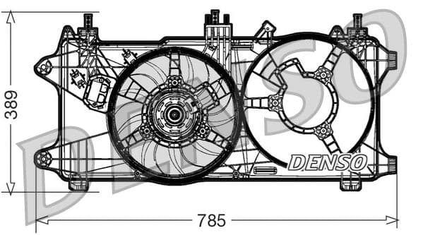 Ventilator, radiator DENSO DER09084