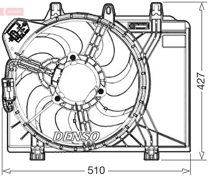 Ventilator, radiator DENSO DER09312