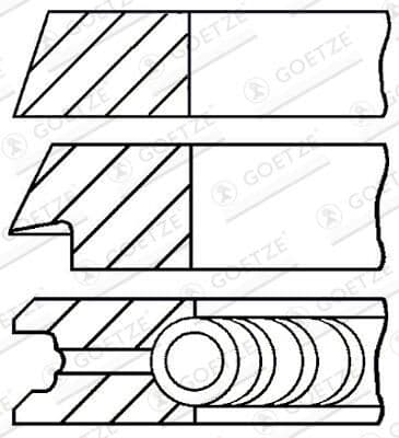 Set segmenti piston GOETZE ENGINE 08-325900-00