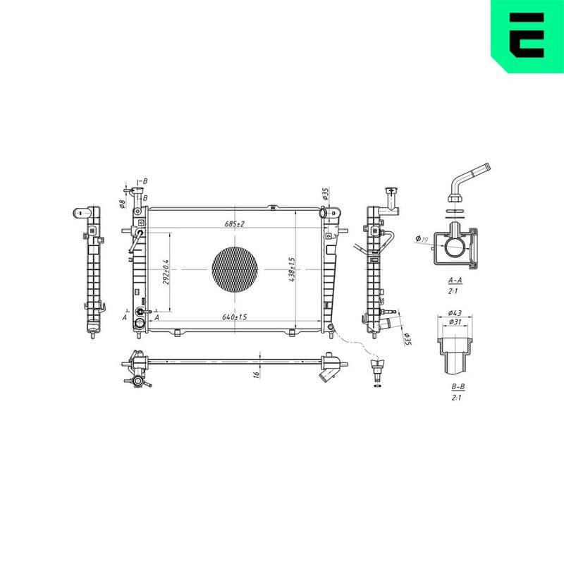 Radiator, racire motor ERA 673408