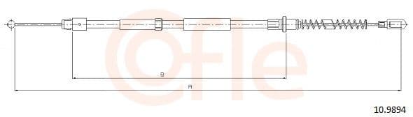 Cablu, frana de parcare COFLE 10.9894