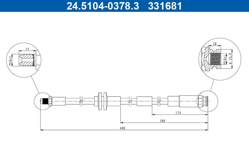 Furtun frana ATE 24.5104-0378.3