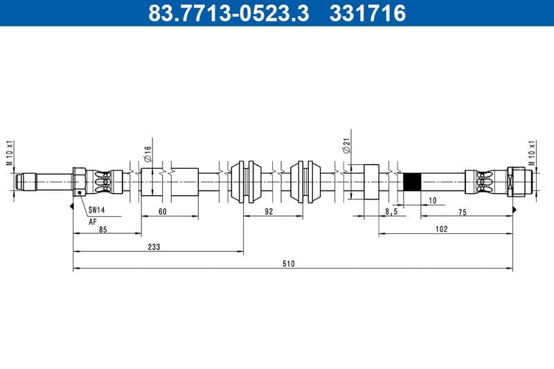 Furtun frana ATE 83.7713-0523.3