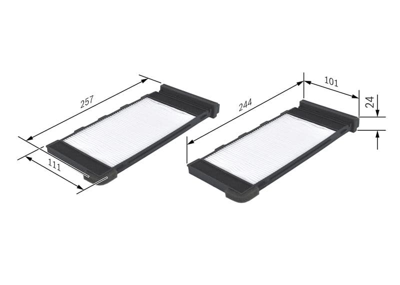Filtru, aer habitaclu BOSCH 1 987 432 118