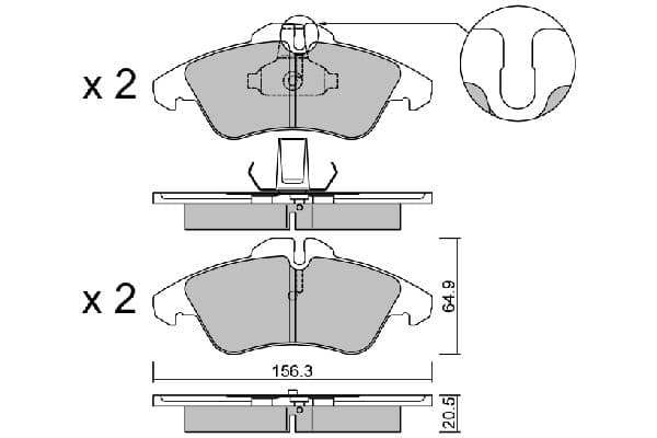set placute frana,frana disc AISIN Premium ADVICS by BPMB-1013