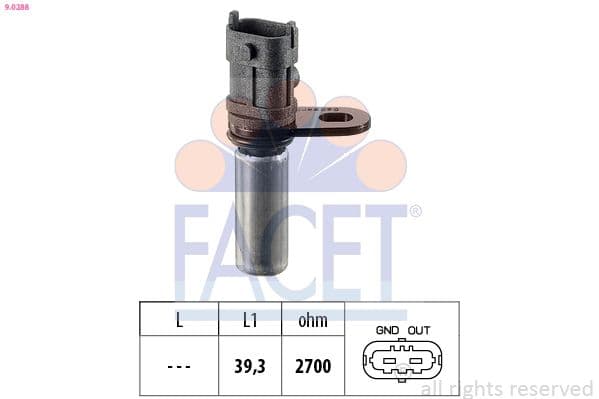 Senzor impulsuri, arbore cotit FACET Made in Italy - OE Equivalent 9.0288