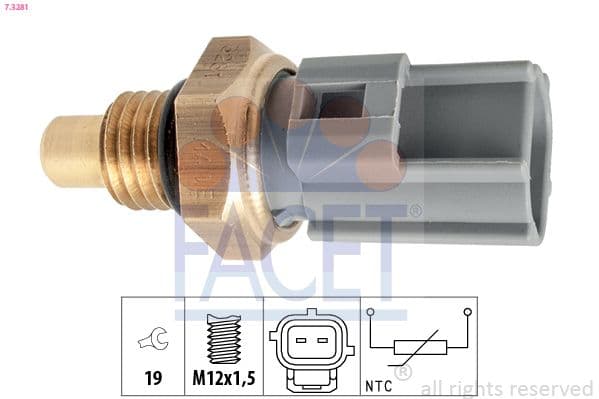 senzor,temperatura combustibil FACET Made in Italy - OE Equivalent 7.3281