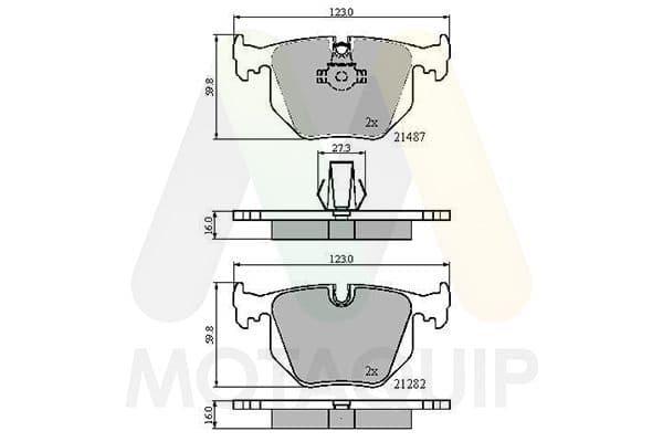 set placute frana,frana disc MOTAQUIP LVXL501