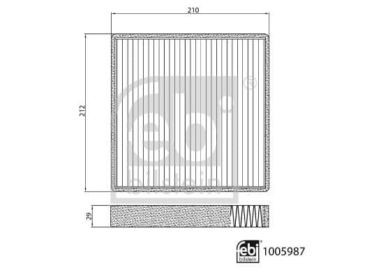 Filtru, aer habitaclu FEBI BILSTEIN 1005987