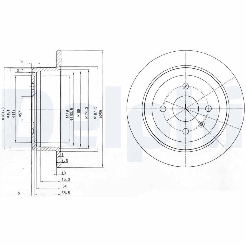 Disc frana DELPHI BG3615