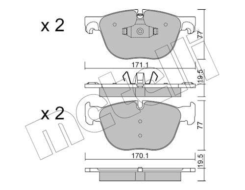 set placute frana,frana disc METELLI 22-0770-0