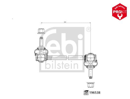 Brat/bieleta suspensie, stabilizator FEBI BILSTEIN ProKit 196538