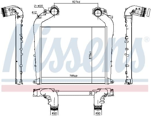Intercooler, compresor NISSENS 961574