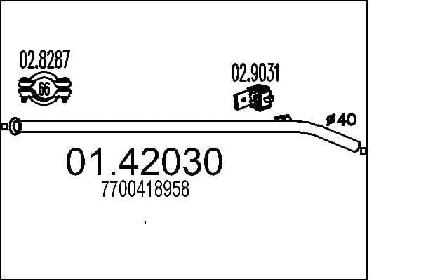 Racord evacuare MTS 01.42030