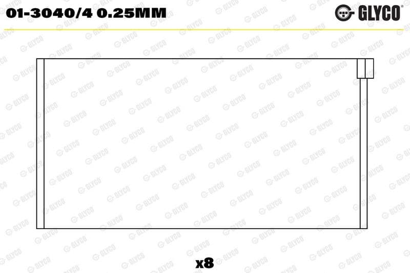 Cuzinet bielă GLYCO 01-3040/4 0.25mm