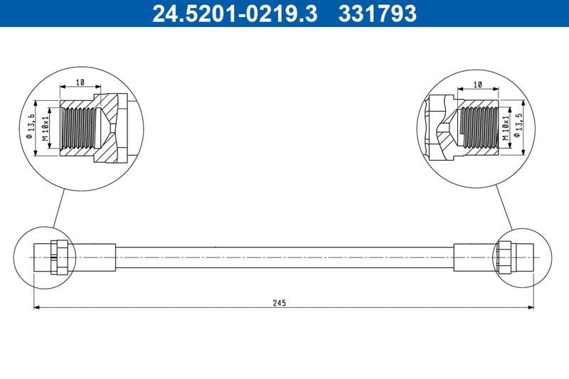 Furtun frana ATE 24.5201-0219.3