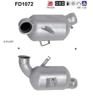Filtru funingine/particule, sist.de esapament AS-PL FD1072
