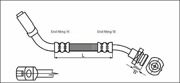 Furtun frana METZGER AUTOTEILE 4114723