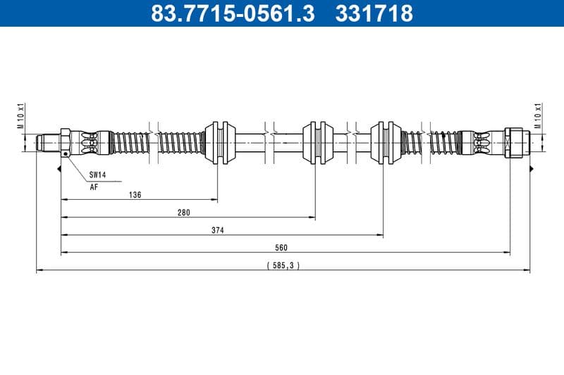 Furtun frana ATE 83.7715-0561.3