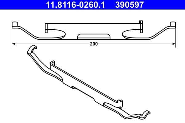 Arc, etrier frana ATE 11.8116-0260.1