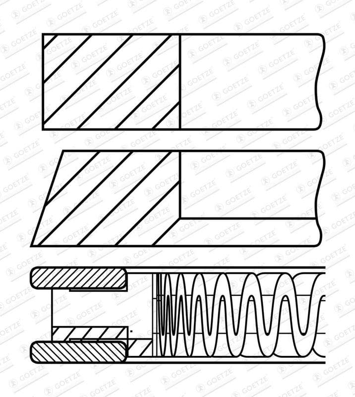 Set segmenti piston GOETZE ENGINE 08-448300-00