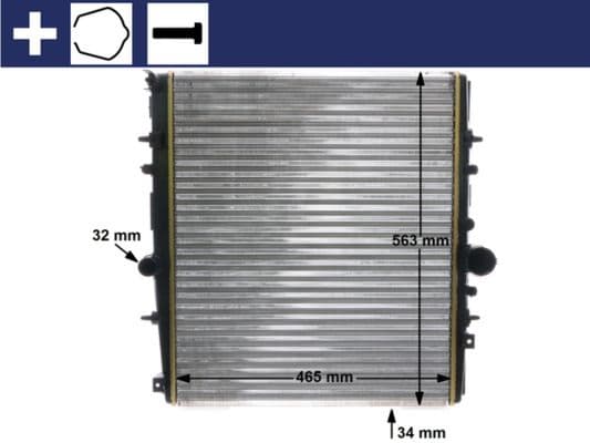 Radiator, racire motor MAHLE BEHR CR 1437 000S