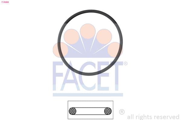 Garnitura termostat FACET Made in Italy - OE Equivalent 7.9688