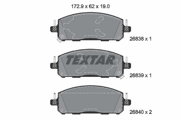 set placute frana,frana disc TEXTAR Q+ 2683801