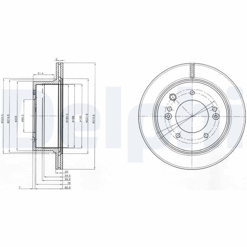 Disc frana DELPHI BG3859