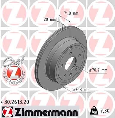 Disc frana ZIMMERMANN COAT Z 430.2613.20