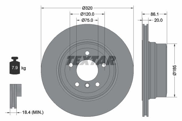Disc frana TEXTAR PRO 92202003