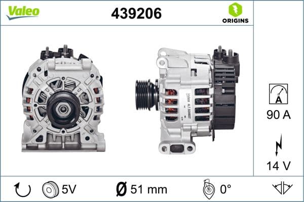 Generator / Alternator VALEO 439206