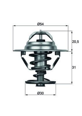 termostat,lichid racire MAHLE BEHR TX 10 88D